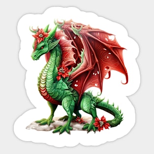 Fairy Christmas Dragon Sticker